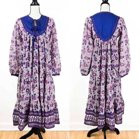 🦋LAST 1🦋 NWT Blue Boheme Charlotte Boho Dress, Vintage - Picture 1 of 8